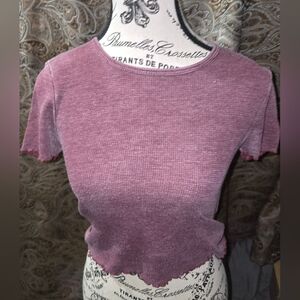 Ribbed Mauve Crop Top